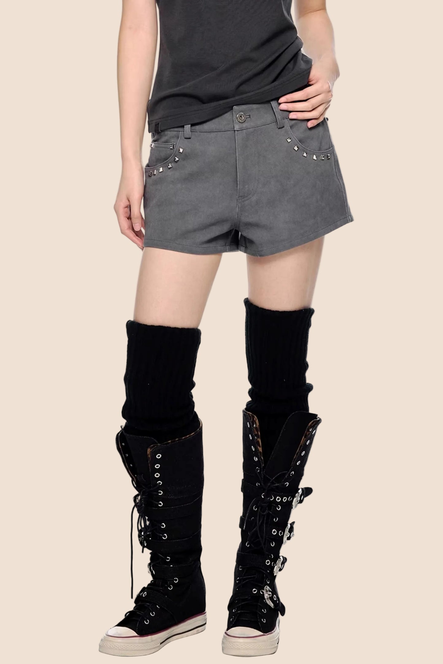 Rivet Retro A-Line Shorts