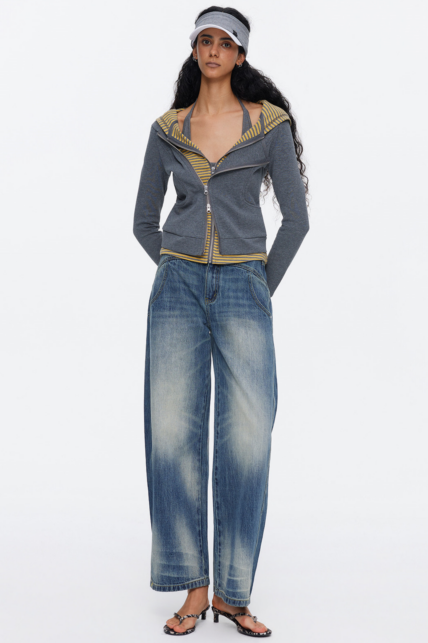 Deconstructed Color-Blocked Sweatshirt