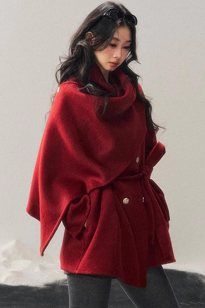 Woolen A-Line Skirt Pants