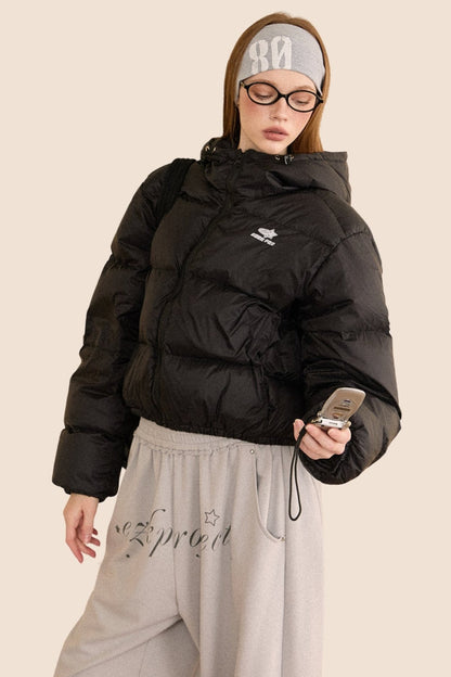 Short Thickened White Duck Down Jacket