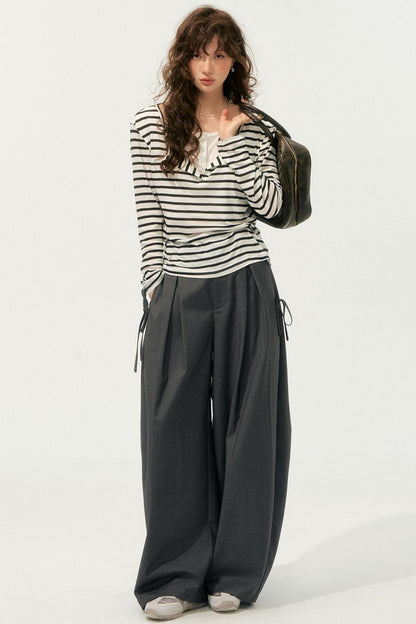 Loose Drape Straight Pants