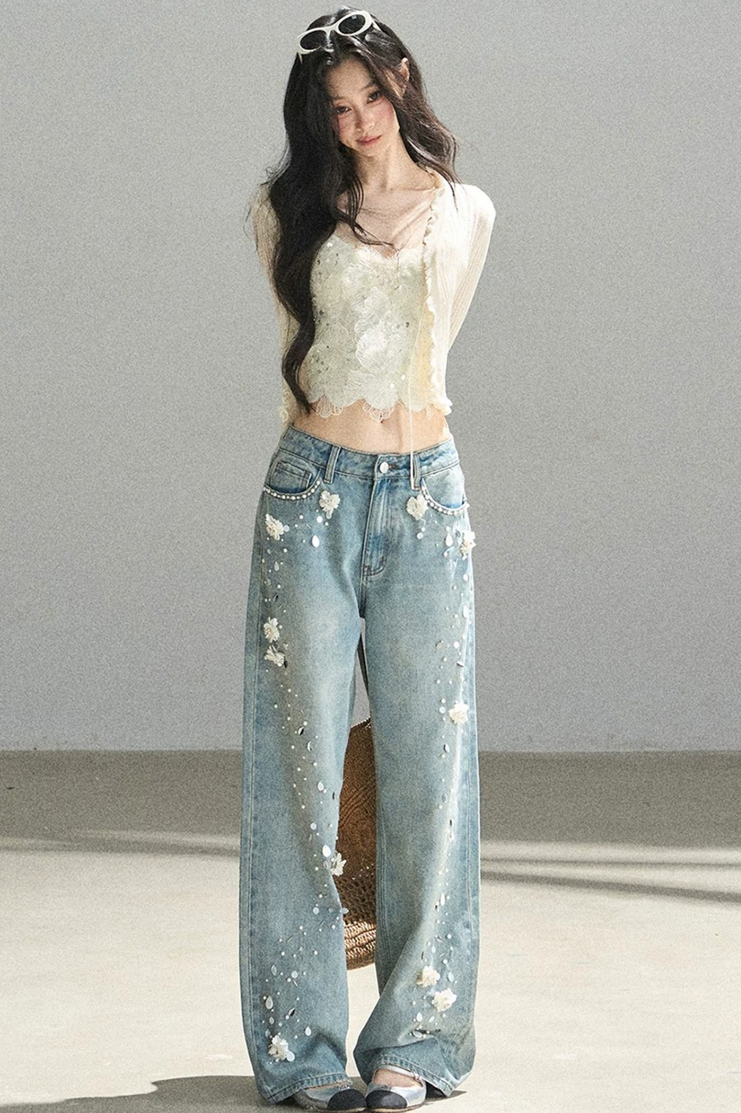 French Lace Knitted Top Set-Up