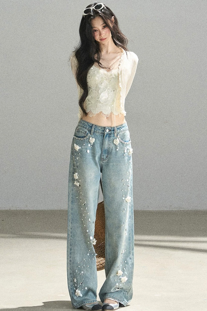French Lace Knitted Top Set-Up