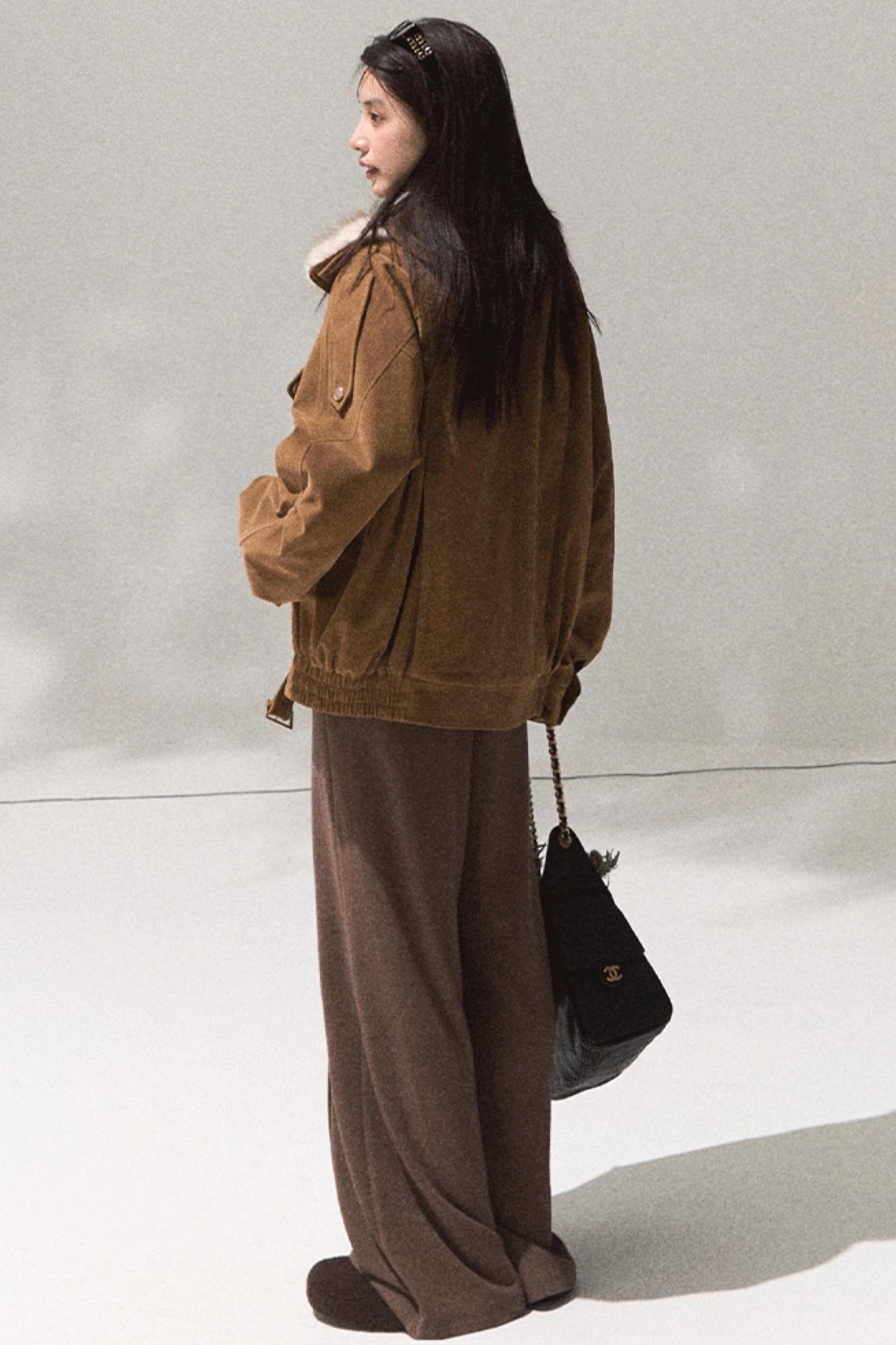 Tears Knit Top & Wide-Leg Pants Set-Up