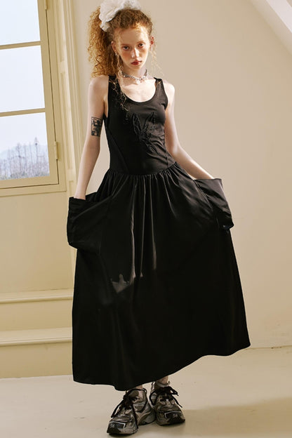 Swallow Embroidered Summer Dress