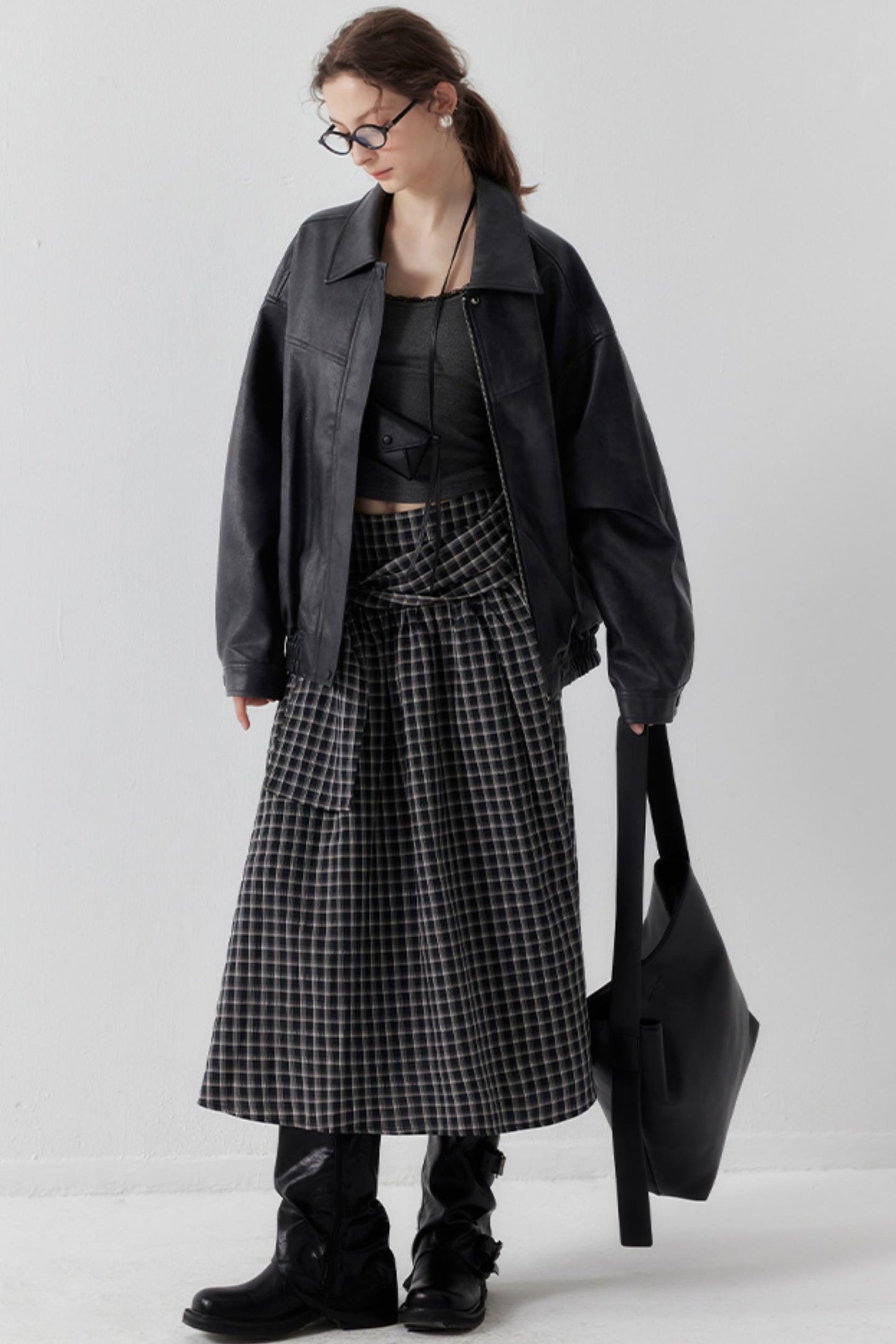 Chic Check A-Line Skirt