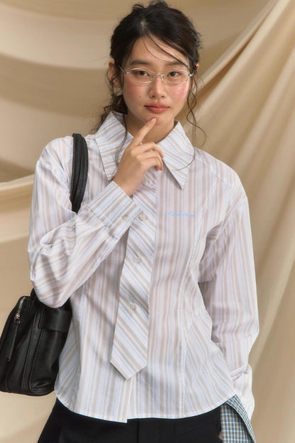 Slim Vertical Striped Shirt