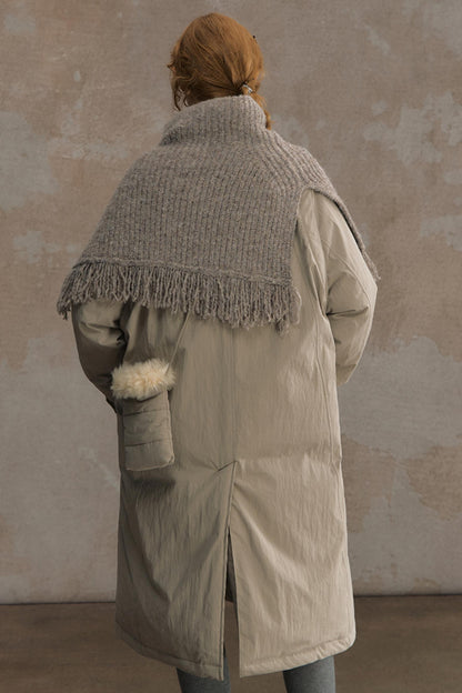 Wool Knitted Cape Cardigan