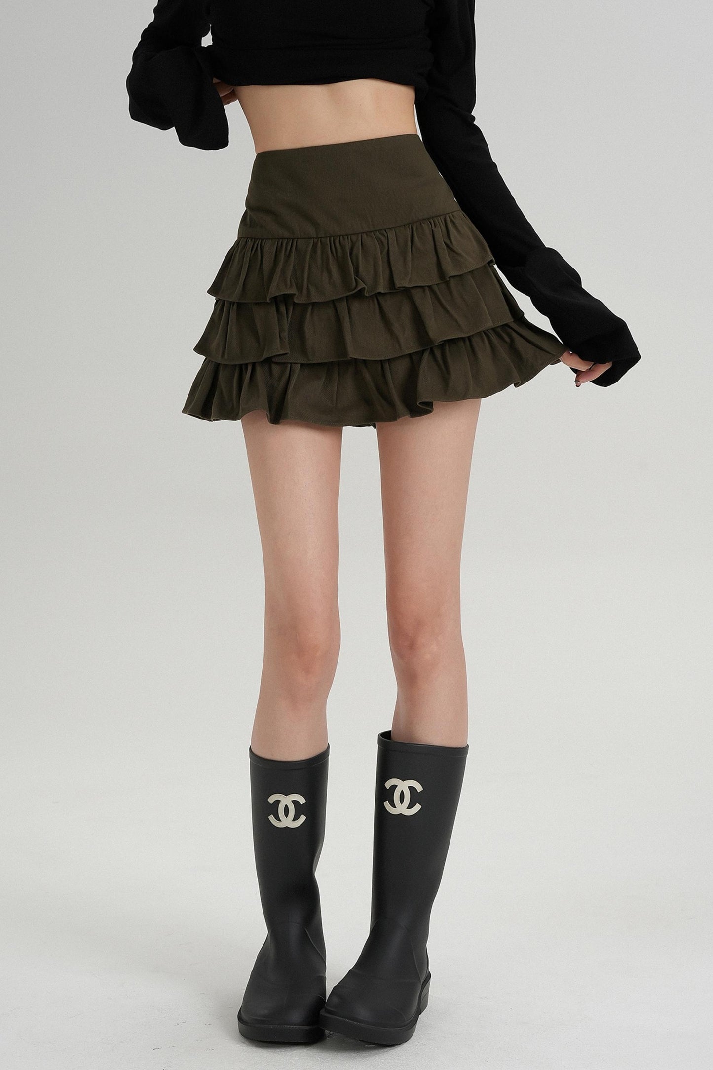 Classic High Waisted Pleated Skirt