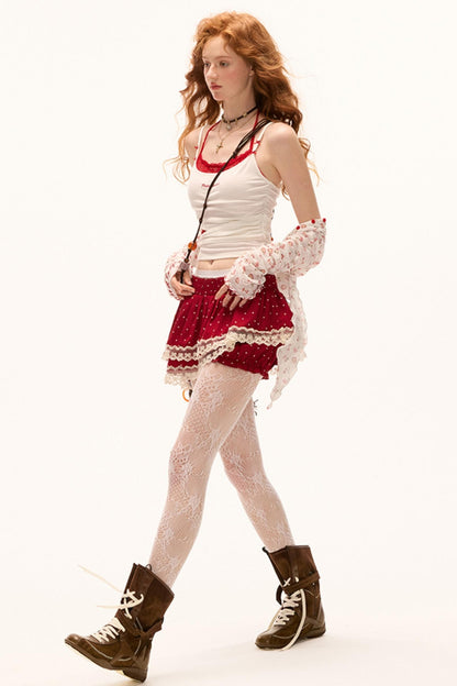 Summer Lace-Up Sleeve Tee