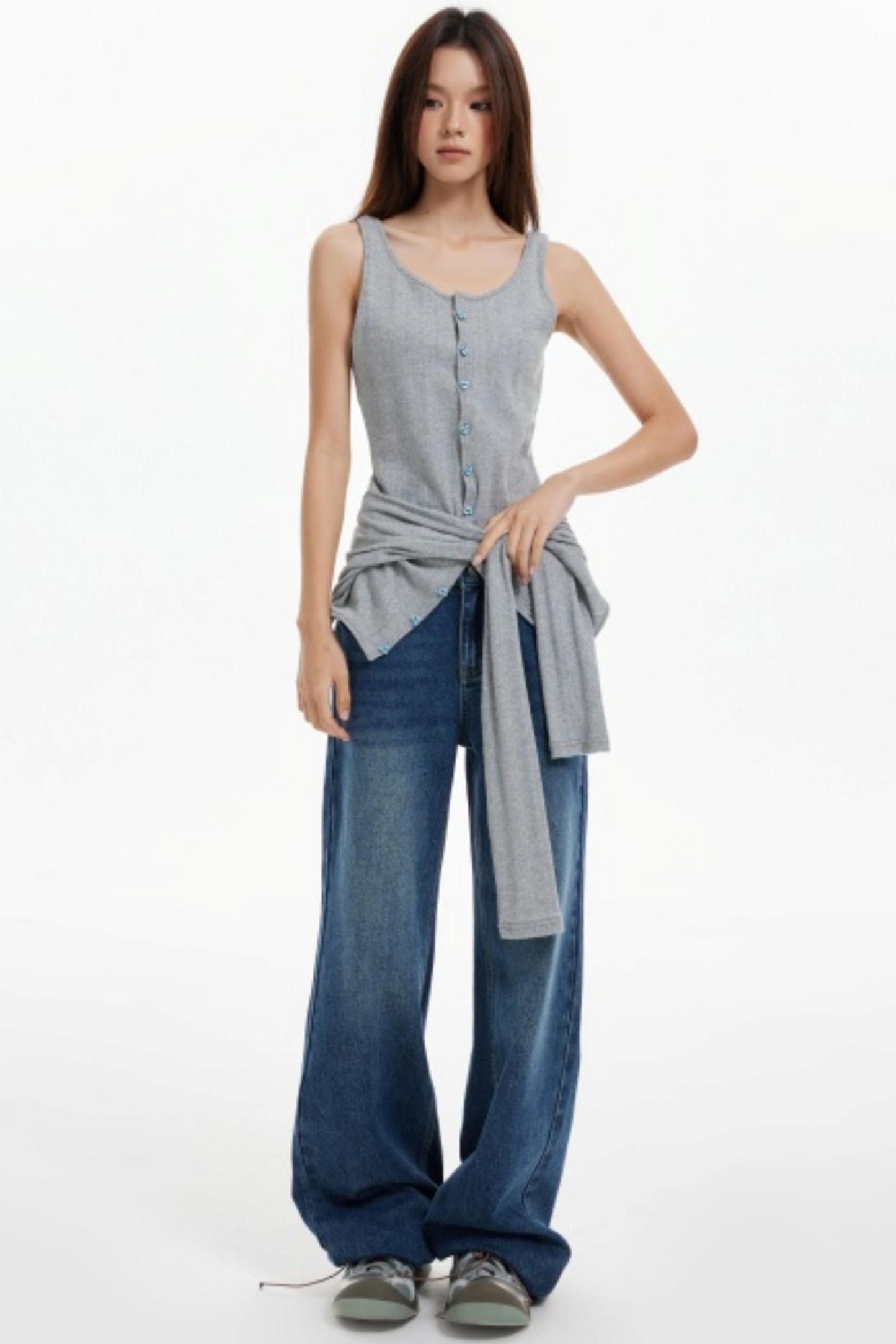 Slim Two Wear Cardigan Top