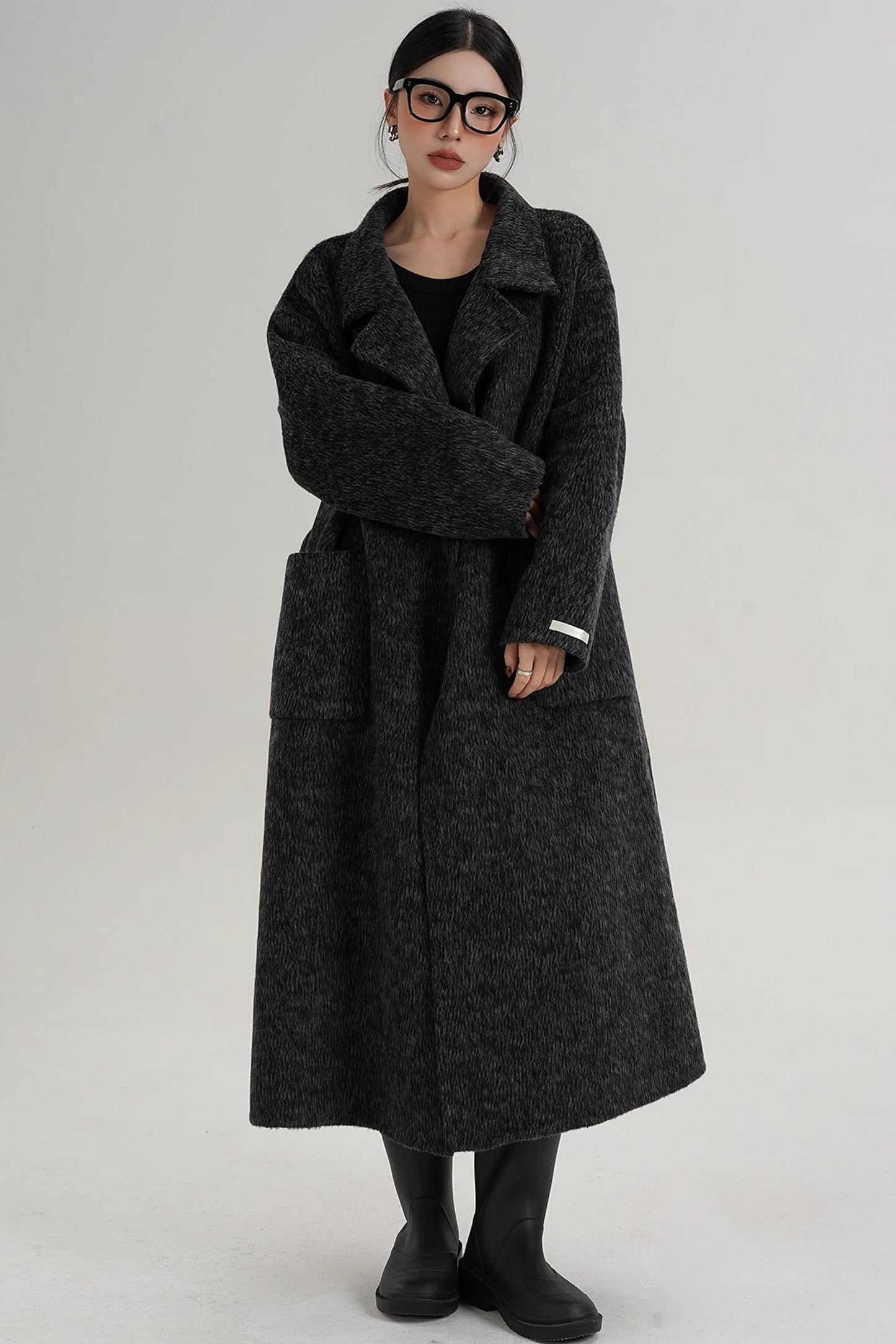 Elegant High-Neck Wool Coat