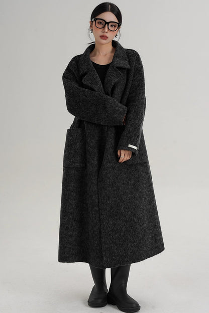 Elegant High-Neck Wool Coat