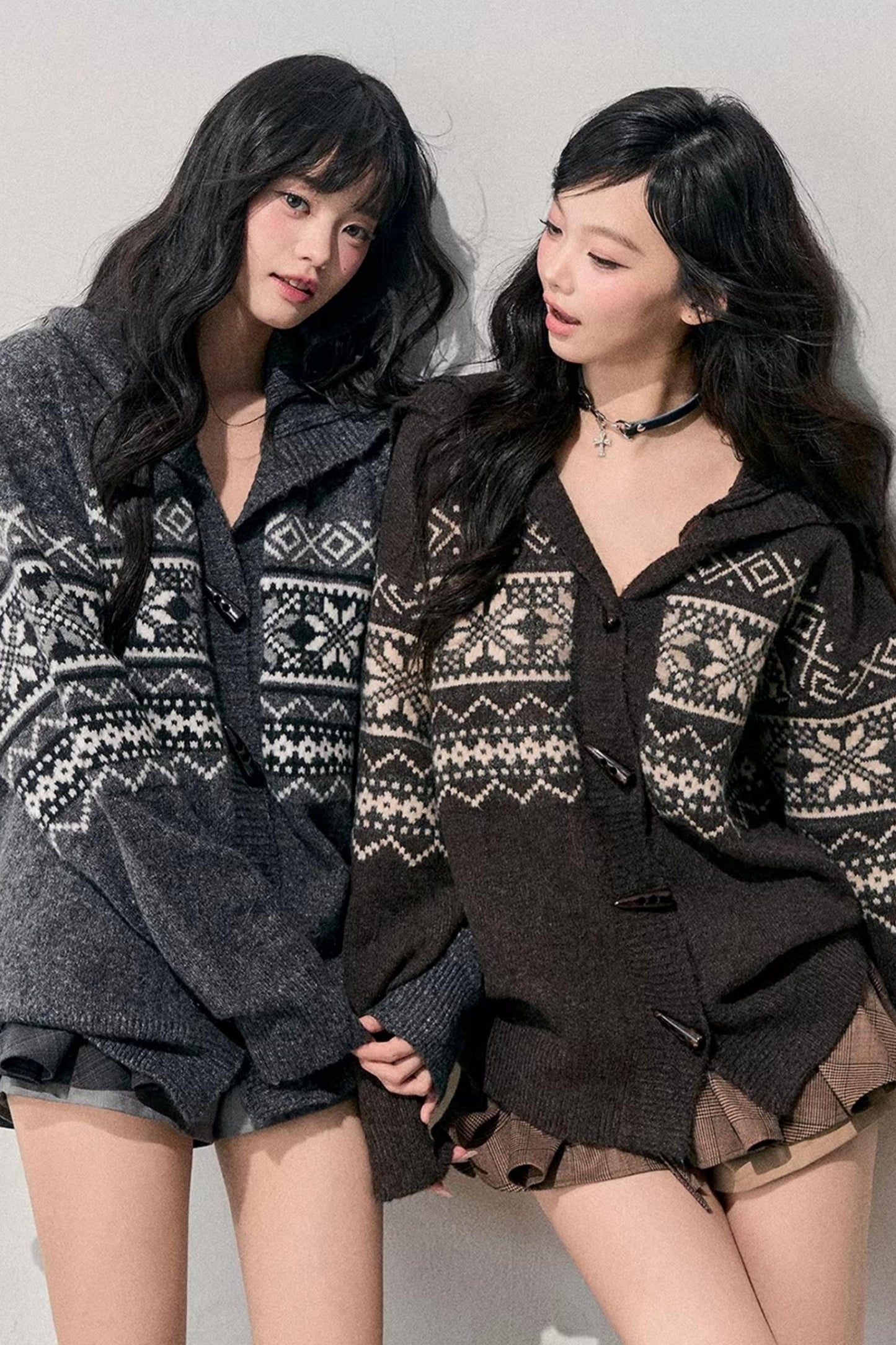 Fair Isle Duffle Cardigan