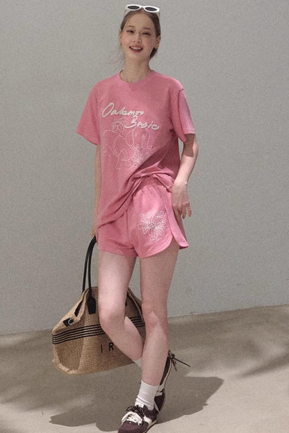 Cotton Lounge Top Shorts Set-Up