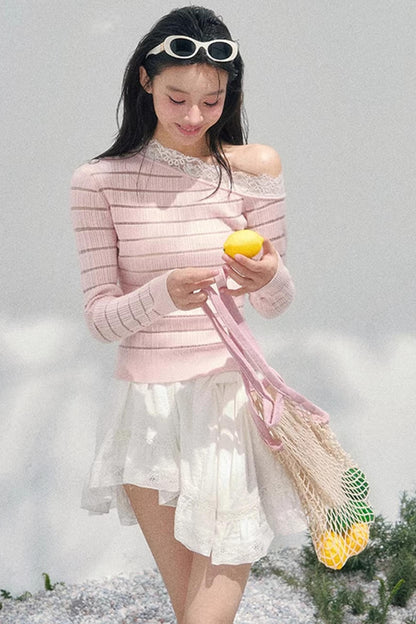 Gentle Glance Knitted Lace Top