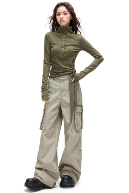 Retro Deconstructed Workwear Pants