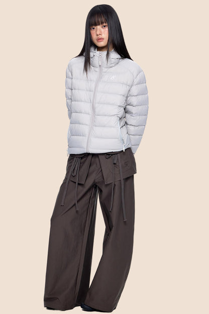 White Duck Down Hooded Jacket