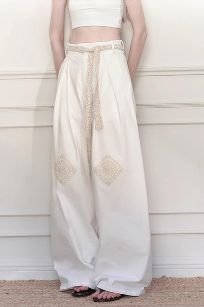 Grandmothers Crochet Wide-Leg Pants