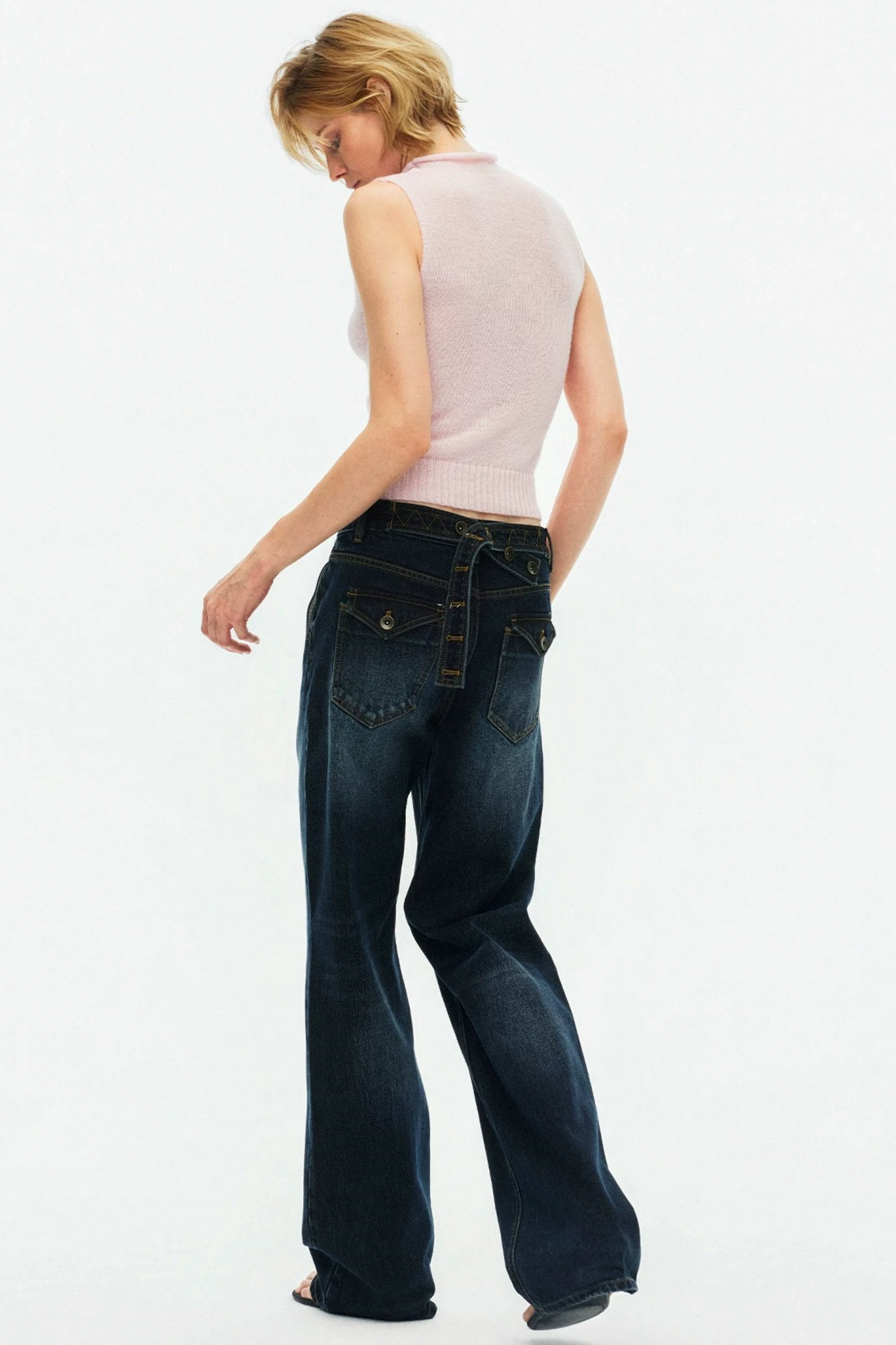Multi-Color Mohair Knit Vest