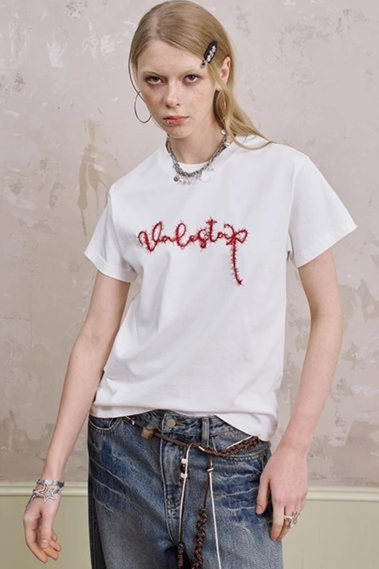 Embroidered Silk Tee