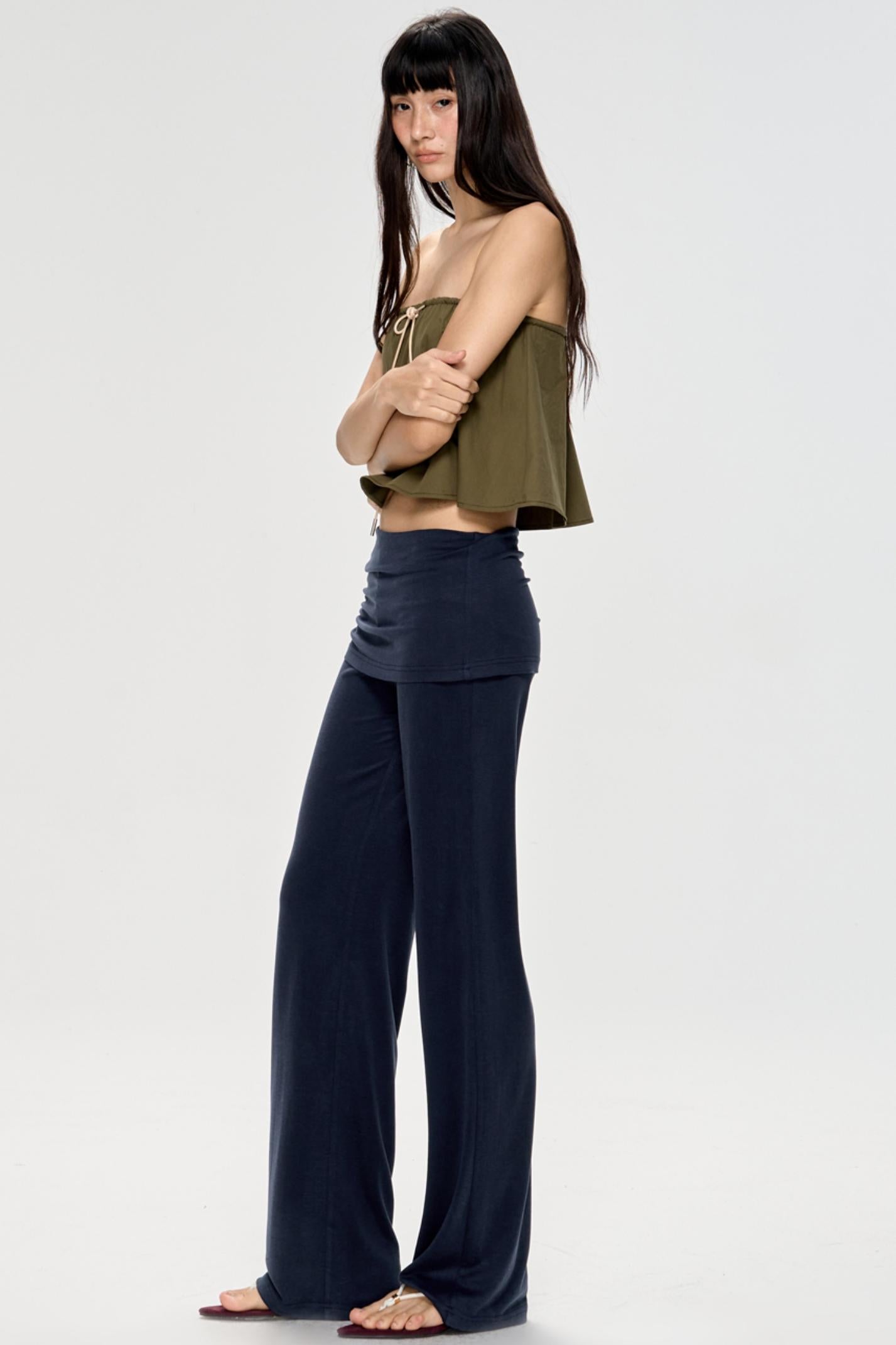 Bright Blue Backless Plunge Top