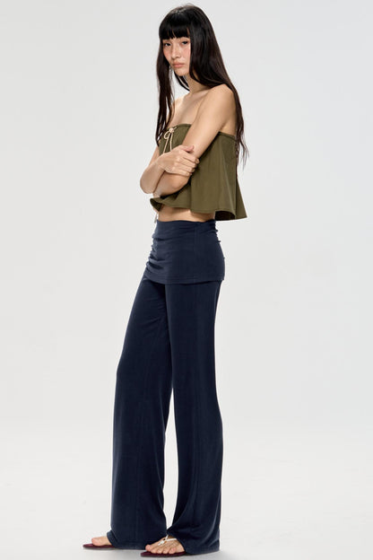 Bright Blue Backless Plunge Top