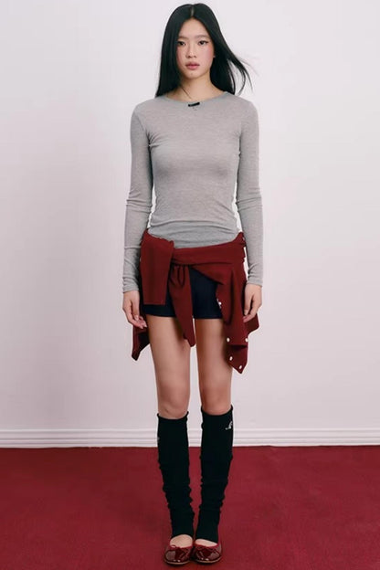 Color-Blocked Velvet Knit Cardigan