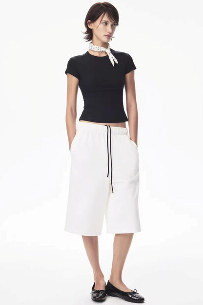 Two-Color Drawstring Sweatpants