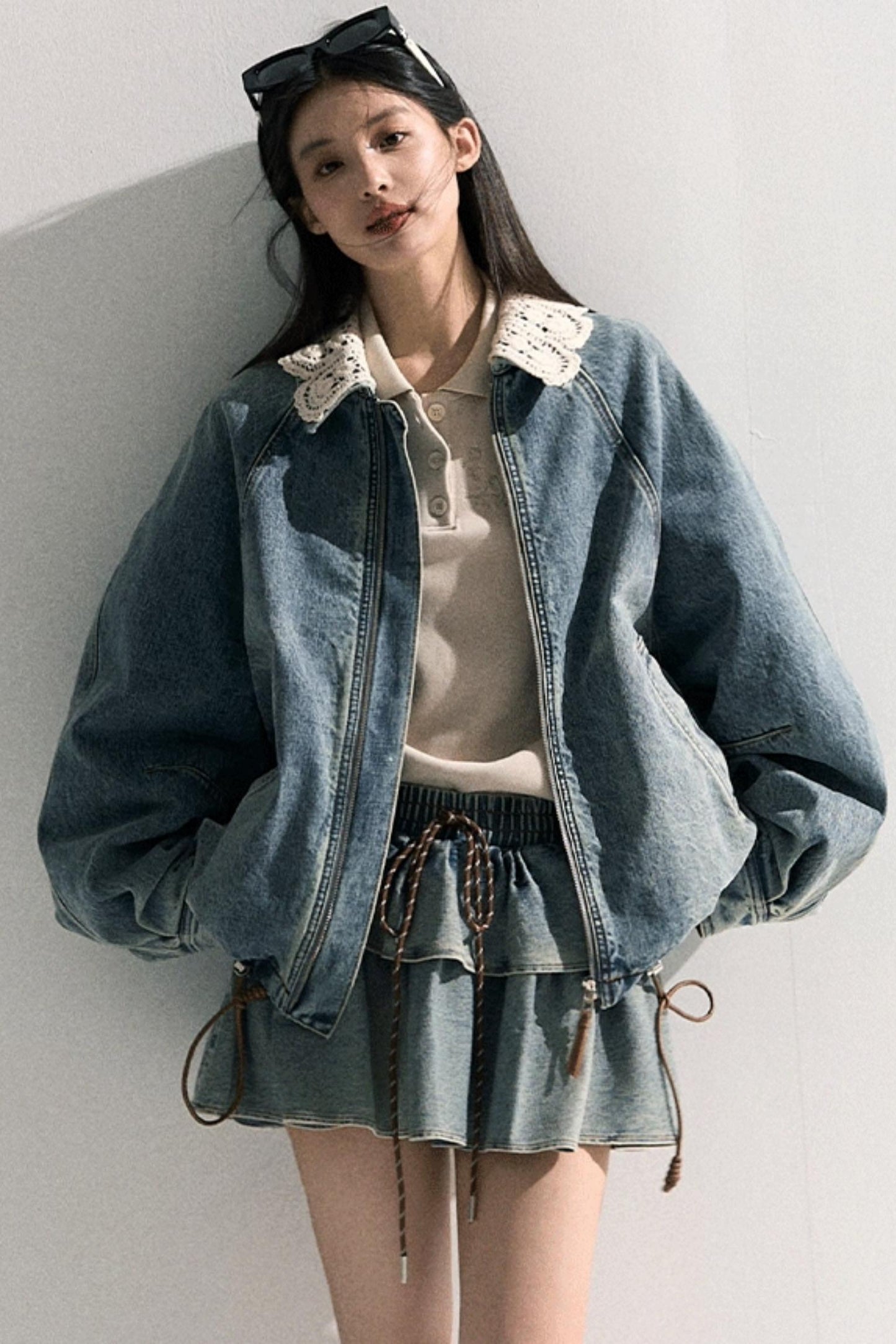 Vintage Braided Denim Jacket Set-Up