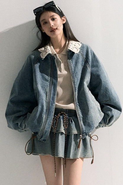 Vintage Braided Denim Jacket Set-Up
