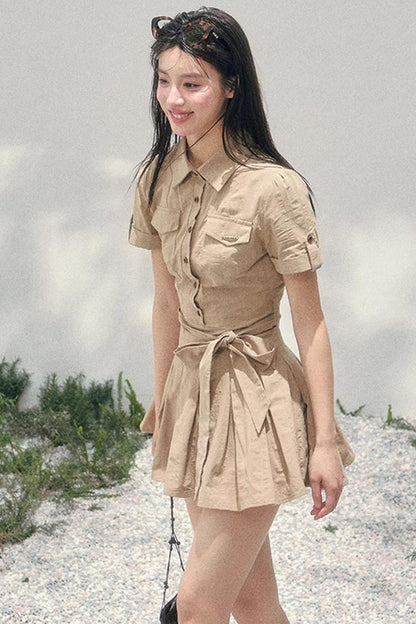 Whispers of Banana Leaves Dress Set