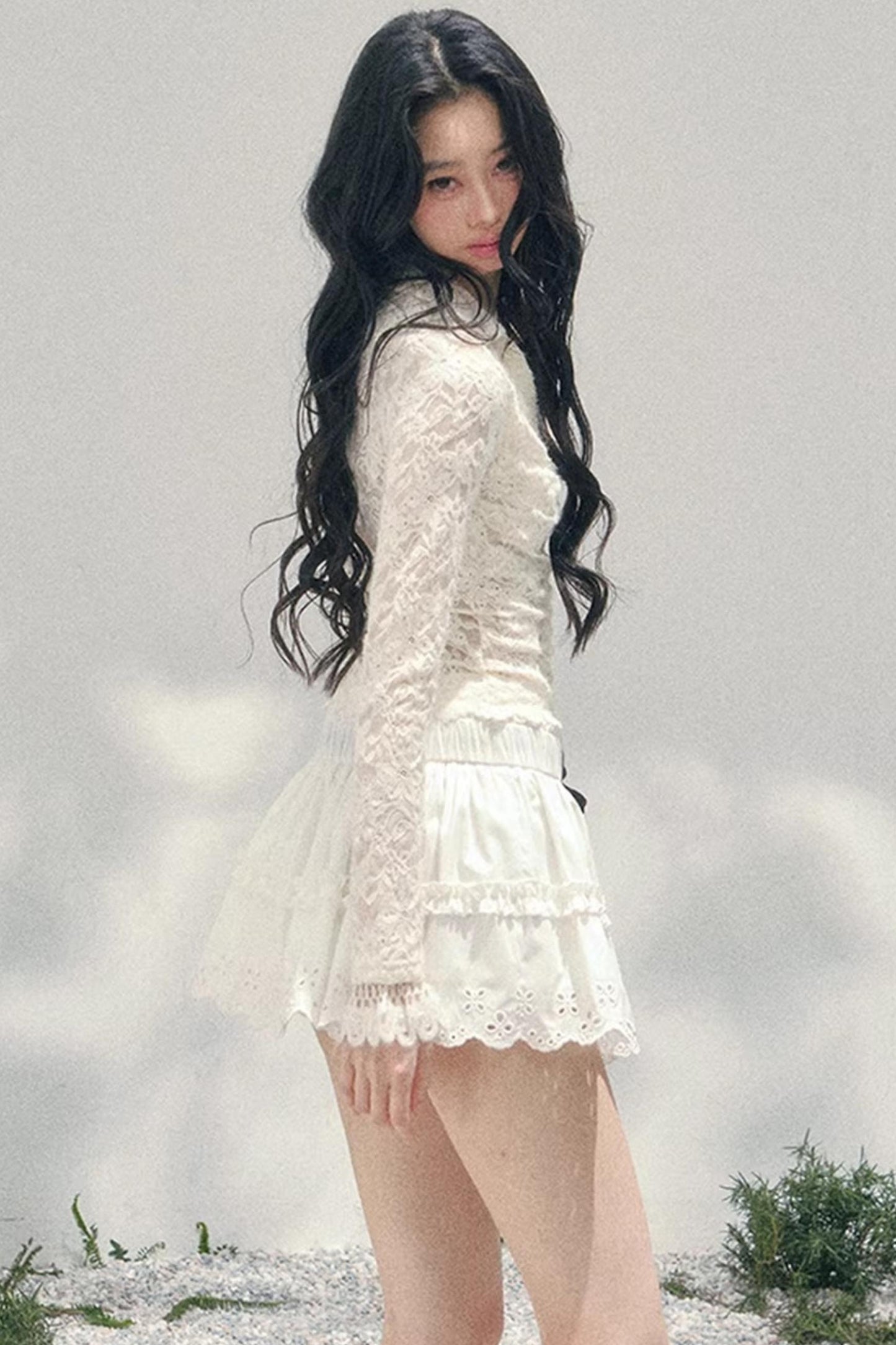 Blurred Focus Lace Top