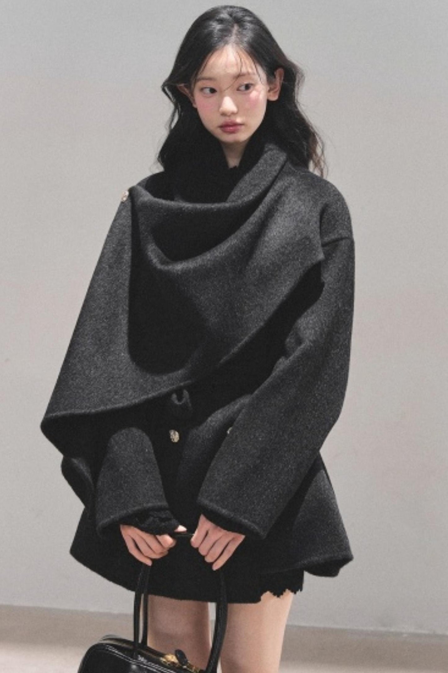 Winter Plaid Wool Coat