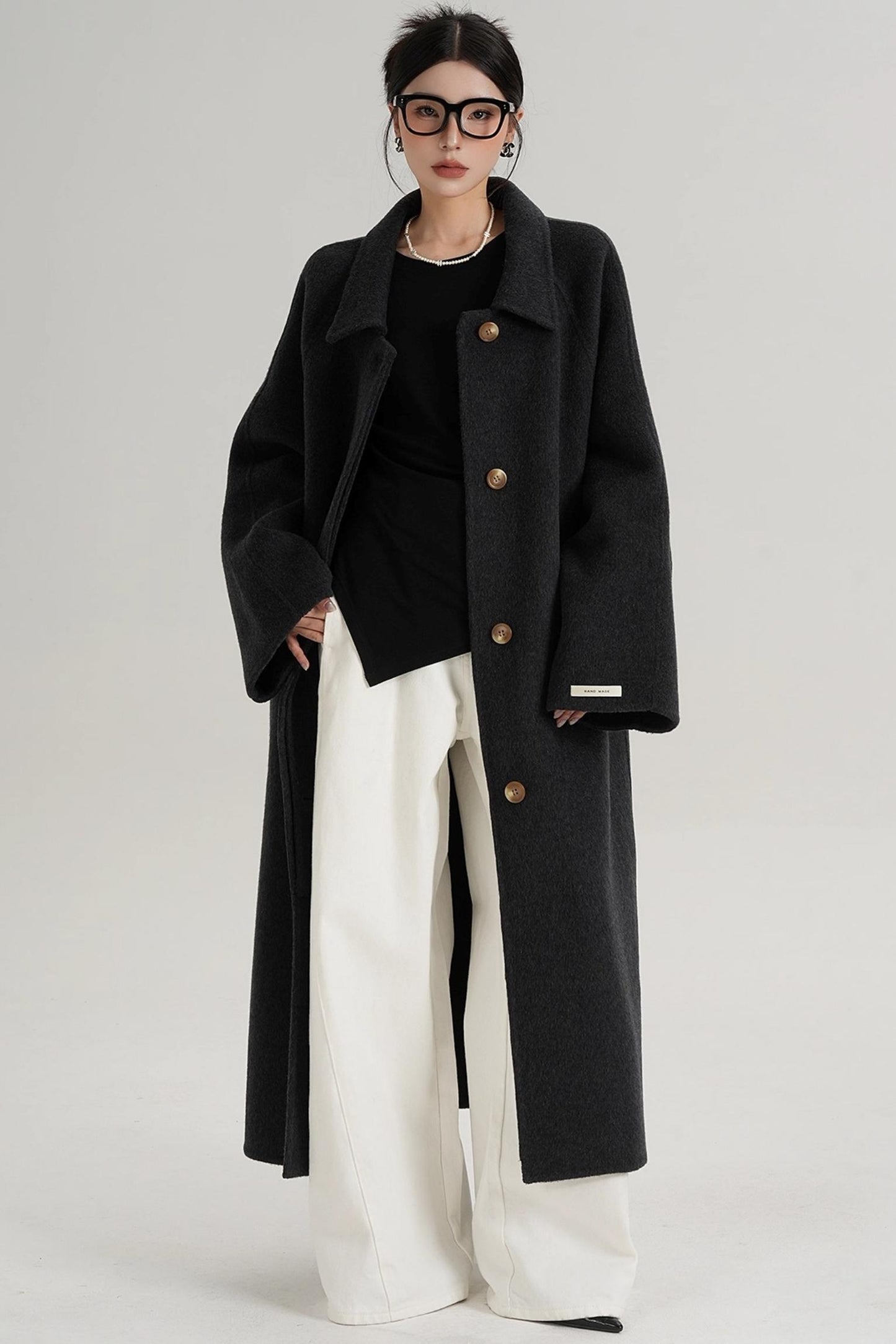 Temperament Wool Reversible Long Coat