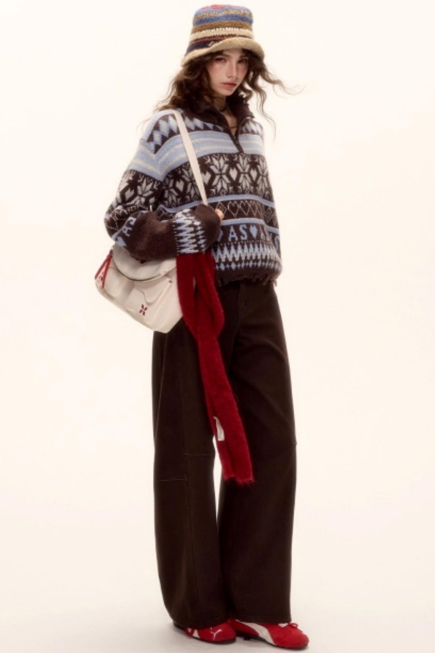 Scimitar Red Belt Denim Pants