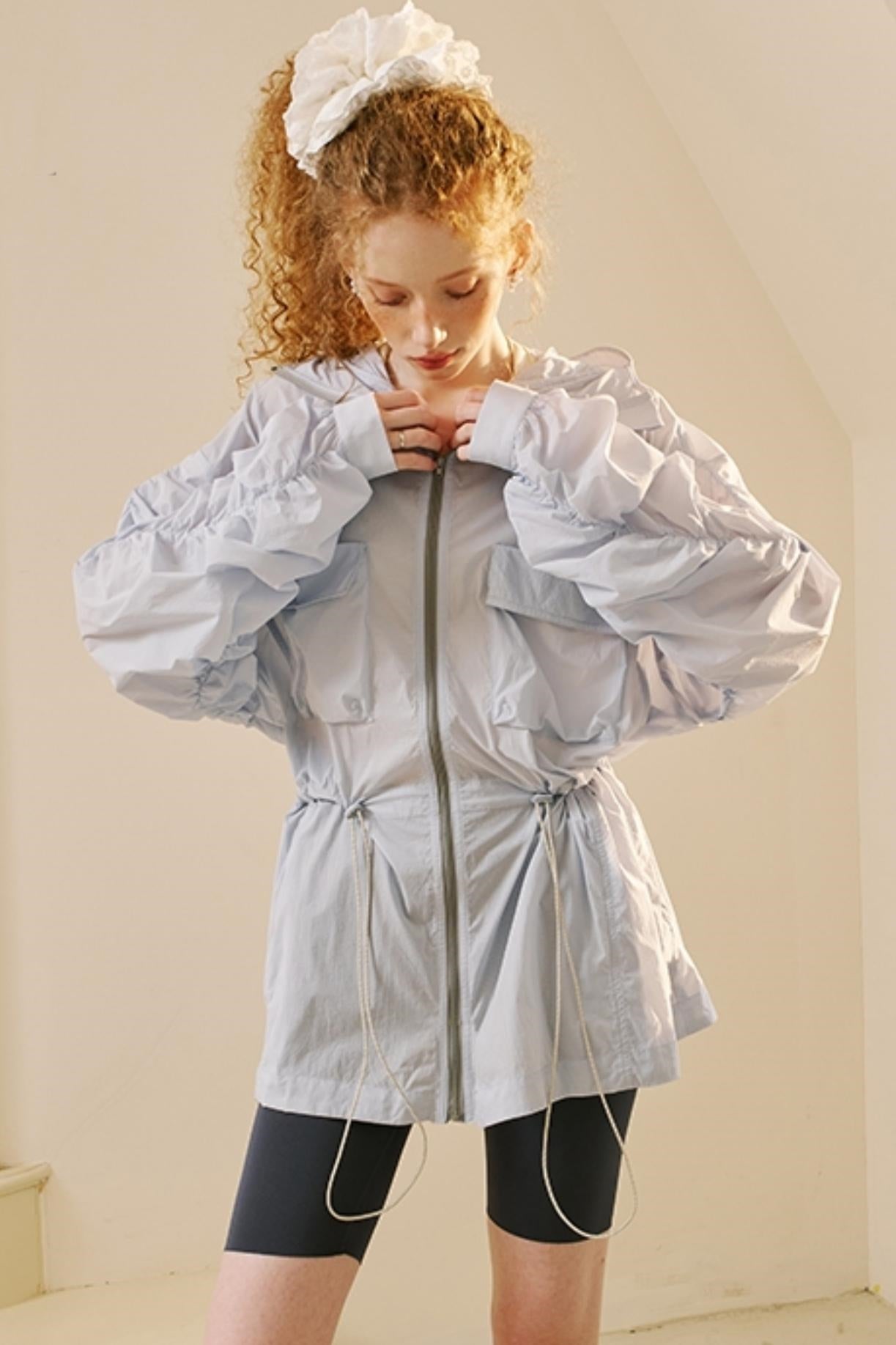 Oversized Pocketed UV Coat