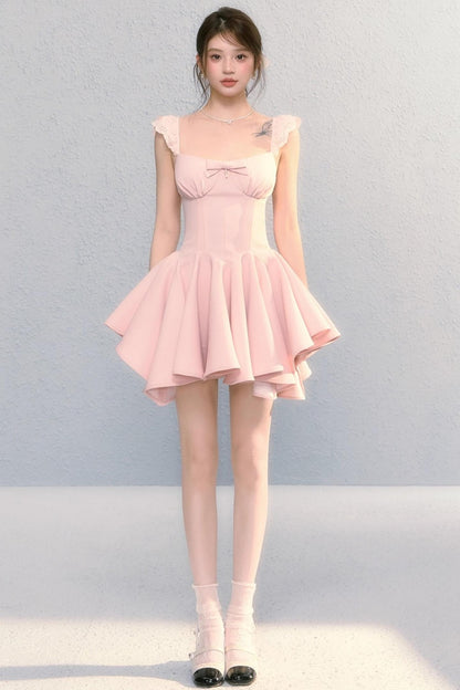 Golden Bow A-Line Dress