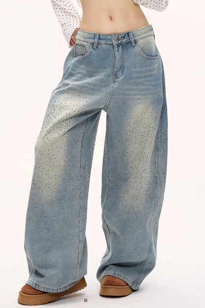 Galaxy Starry Wide-Leg Jeans