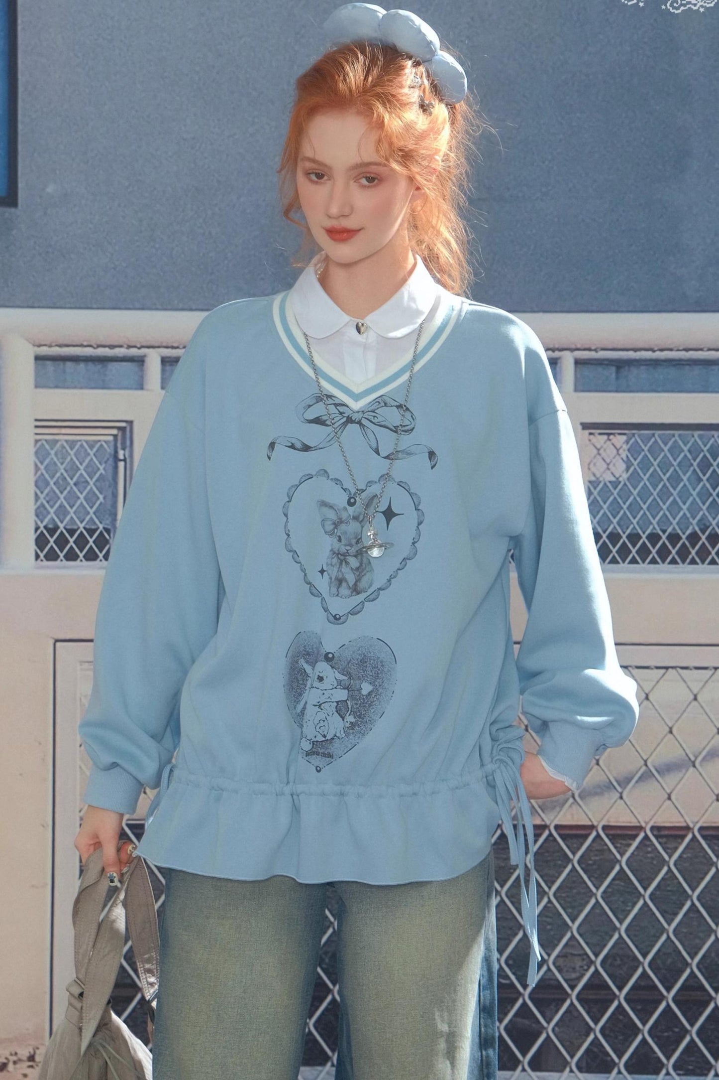 Vintage V-Neck Sweatshirt