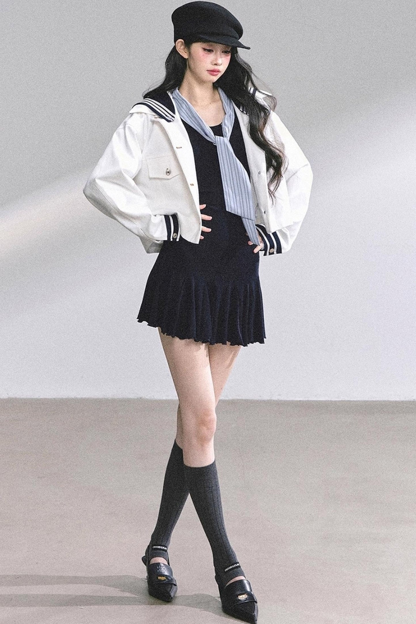 Luxury Denim Cargo Jacket