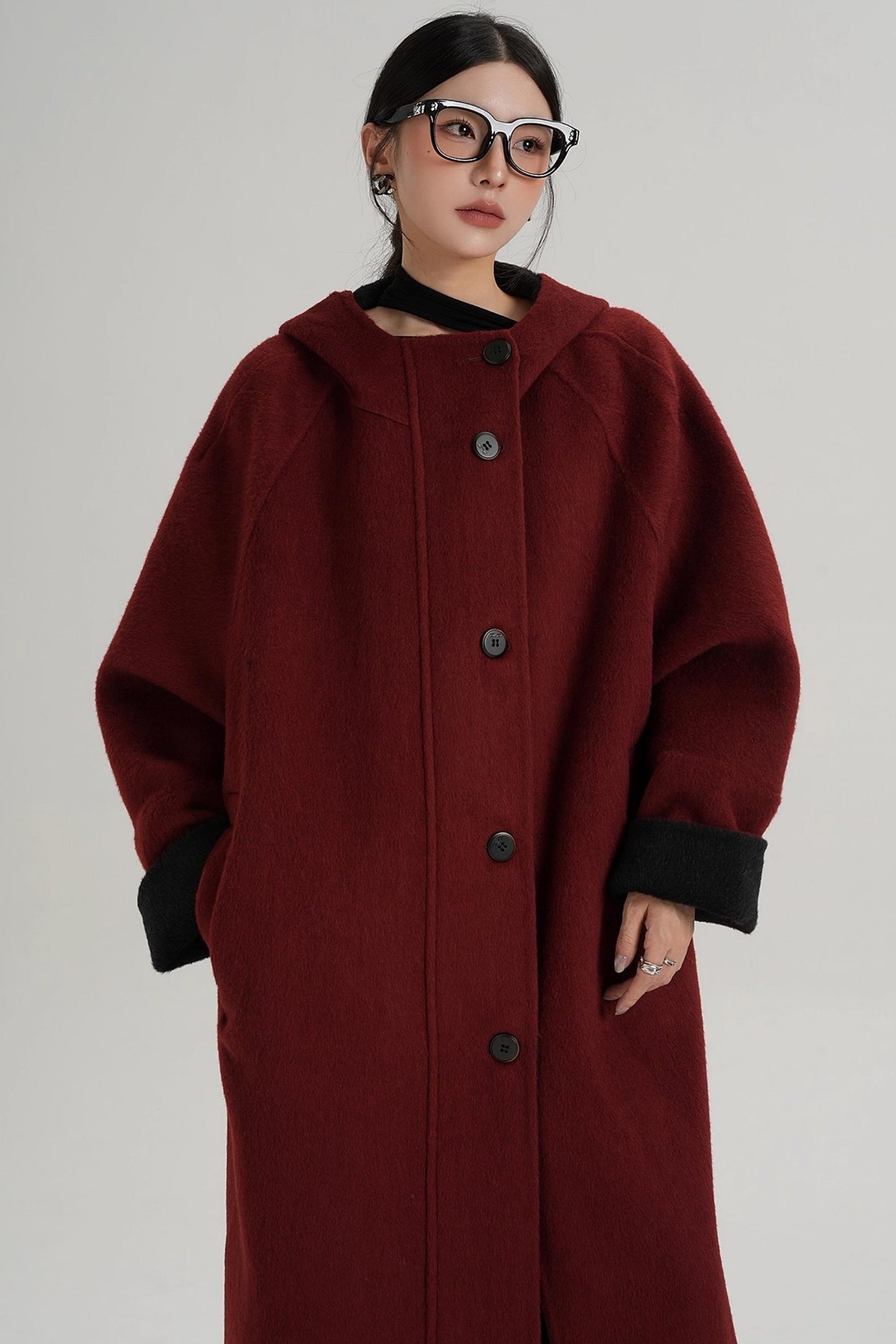 Temperament Long Wool Jacket