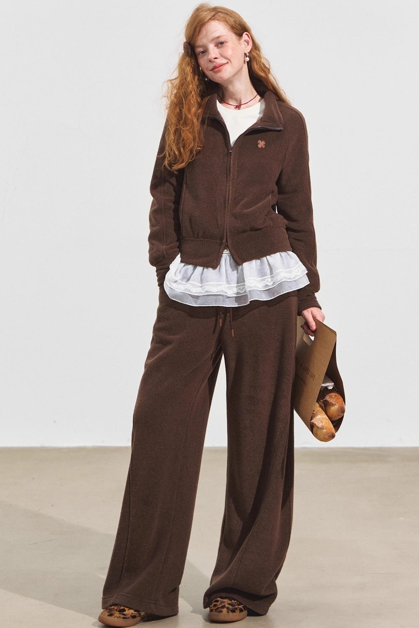 Rice Fleece Zip Jacket Set-Up