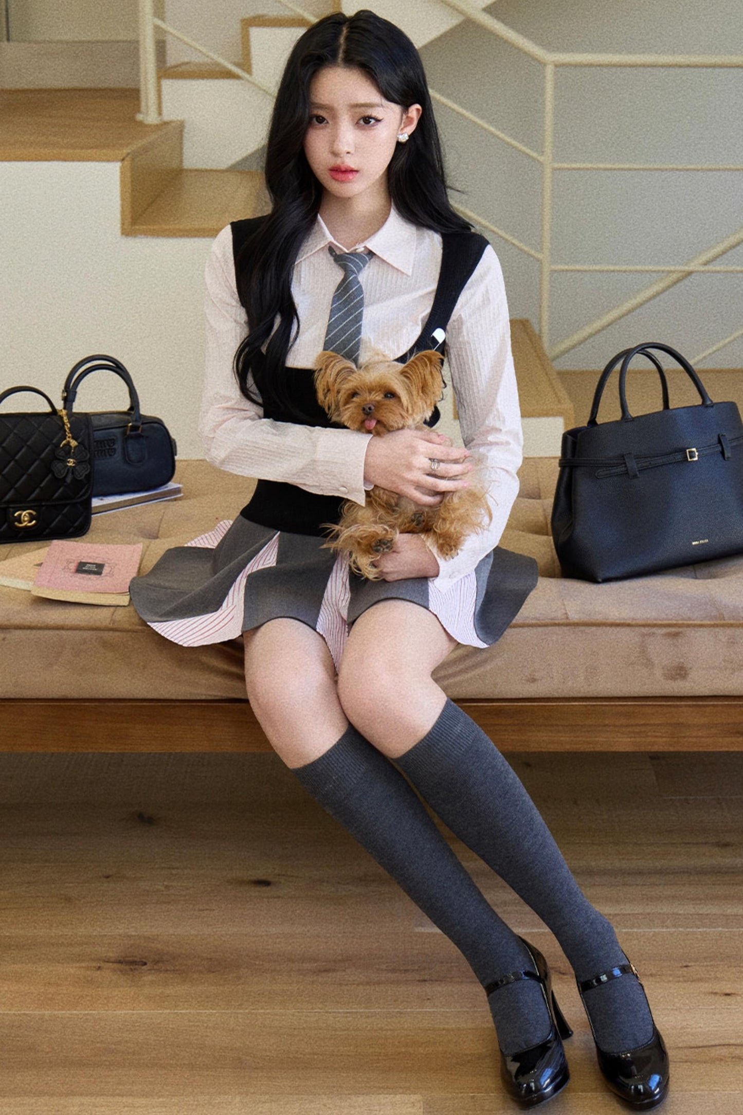 Slim Tie Silhouette Vest Set-Up