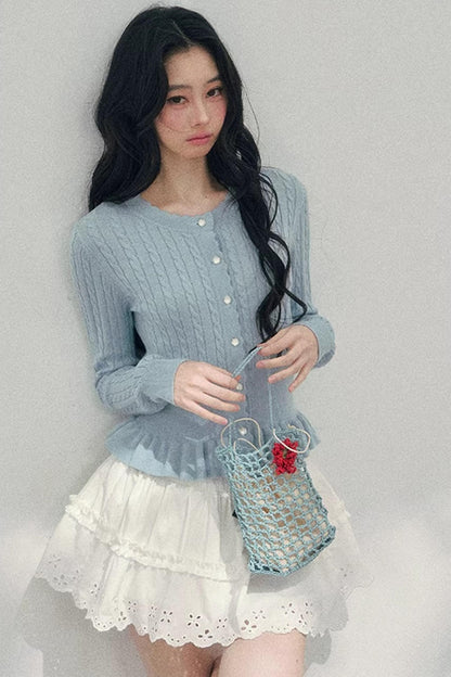 Pearl Soft Ode Ruffle Sweater
