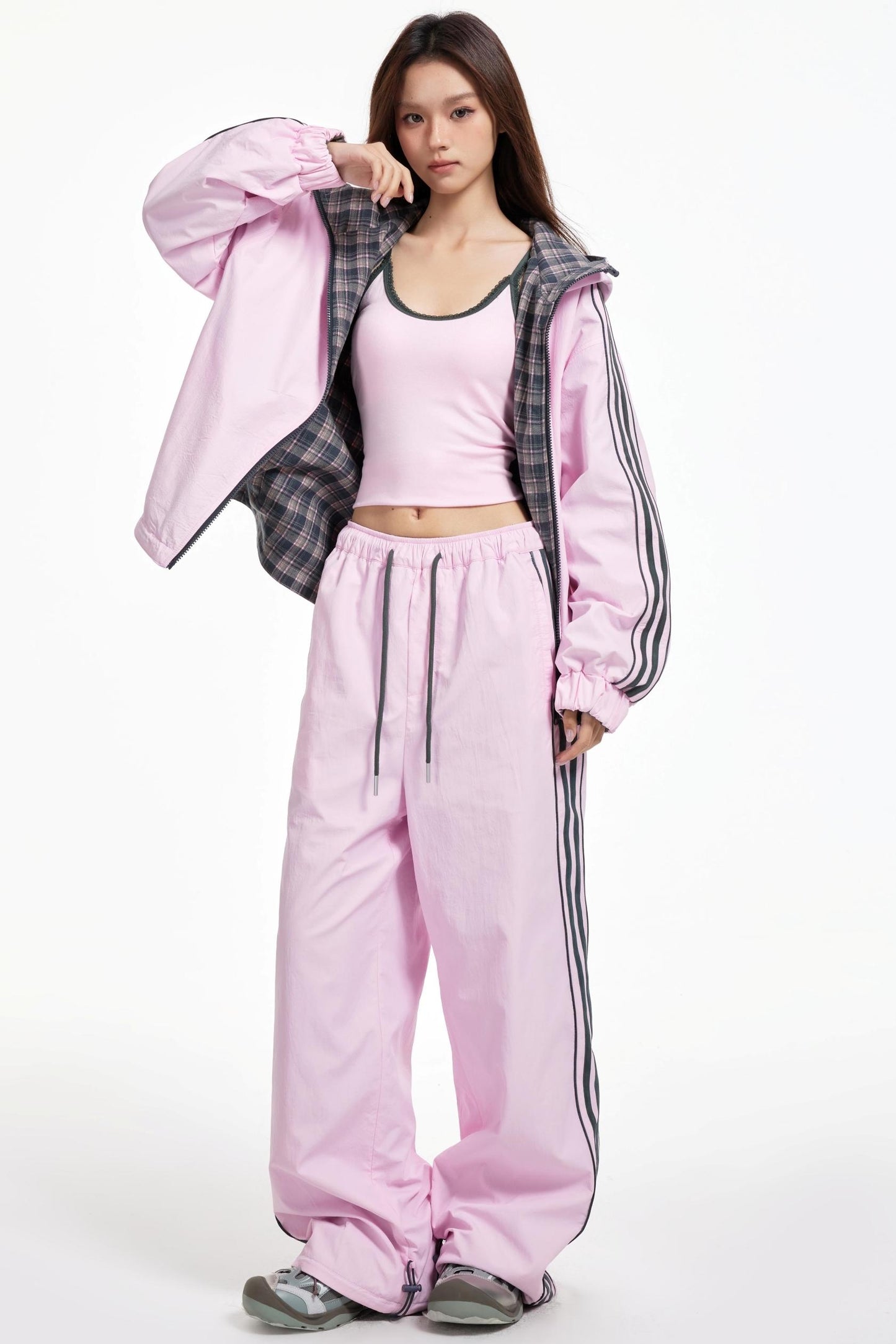 Lux Stripe Hooded Jacket Set-Up