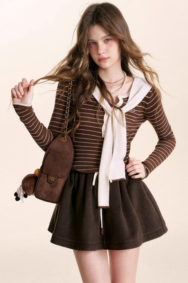 Navycore Wool Blend Knit Top