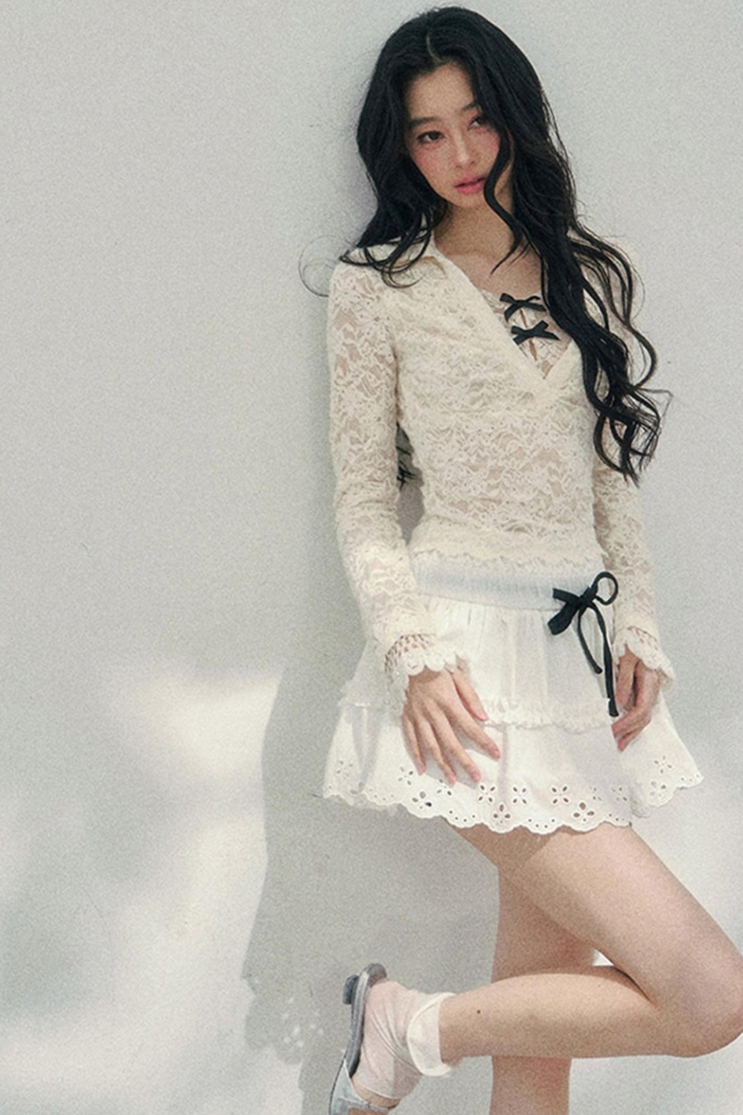 Blurred Focus Lace Top