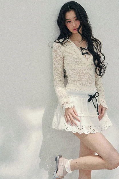 Blurred Focus Lace Top