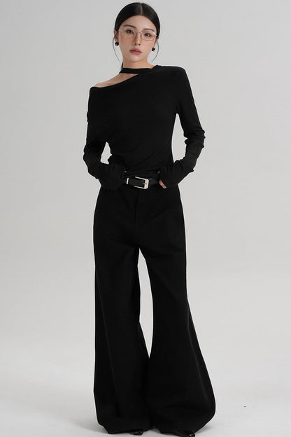 High-End Design Long-Sleeved T-Shirt Top